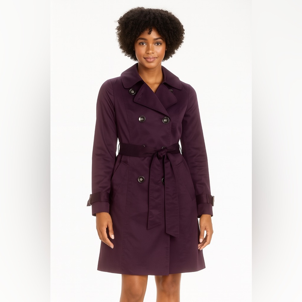 The Limited Plum/ Purple Trench Coat